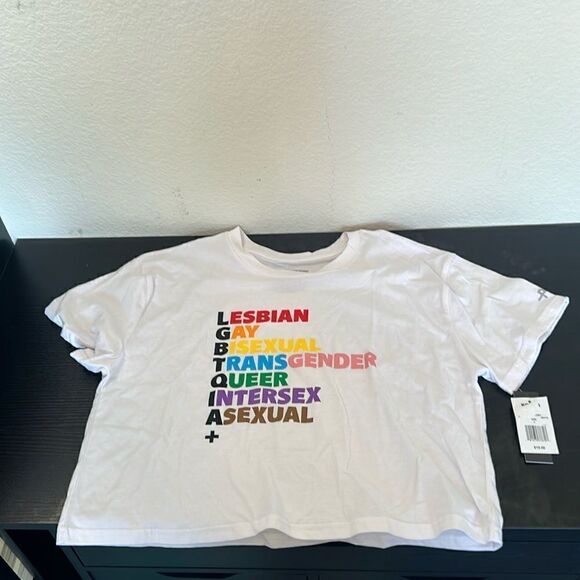 Ladies Short Sleeve T-Shirt - LGBTQIA+ Logo - Picture 1 of 6